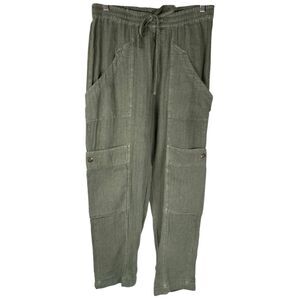 Free People Feelin’ Good Green Utility Pull-On Cargo Pocket Pants Size XS